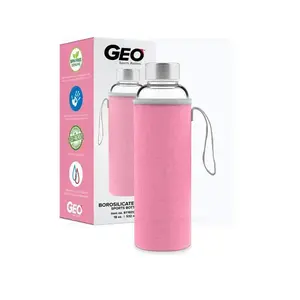 Imagine Recipient din sticla termorezistenta si husa textila de protectie 530 ml