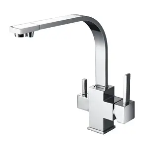 Imagine Baterie cu 3 cai Waterline finisaj Cromat sau Negru mat 3KSA9
