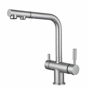 Imagine Baterie bucatarie 3 cai cu pipa extractibila SH-404 , apa calda, rece E i filtrata