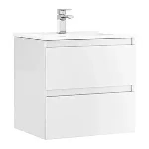 Imagine Set PROMO mobilier baza si lavoar Gala Daily 60x46 cm 2 sertare alb
