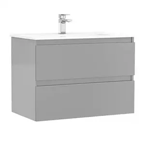 Imagine Set PROMO mobilier baza si lavoar Gala Daily 80x46 cm 2 sertare gri
