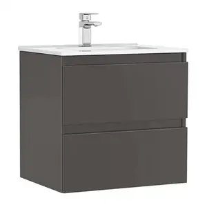 Imagine Set PROMO mobilier baza si lavoar Gala Daily 60x46 cm 2 sertare antracit