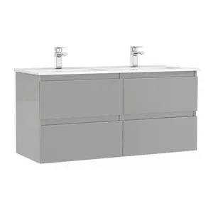 Imagine Set PROMO mobilier baza si lavoar Gala Daily 120x46 cm 4 sertare gri