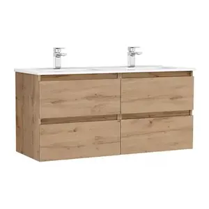 Imagine Set PROMO mobilier baza si lavoar Gala Daily 120x46 cm 4 sertare stejar rustic