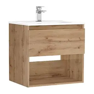 Imagine Set PROMO mobilier baza si lavoar Gala Daily 60x46 cm 1 sertar stejar rustic