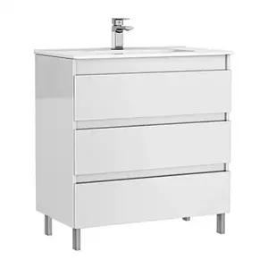 Imagine Set PROMO mobilier baza si lavoar Gala Daily 80x46 cm 3 sertare alb