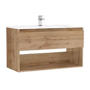 Imagine Set PROMO mobilier baza si lavoar Gala Daily 100x46 cm 1 sertar stejar rustic