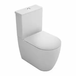 Imagine Vas WC pe pardoseala Gala Coral 62x36 cm alb lipit de perete