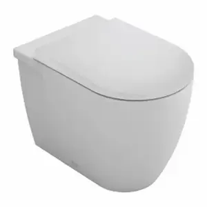 Imagine Vas WC pe pardoseala Gala Coral 56x36 cm alb lipit de perete