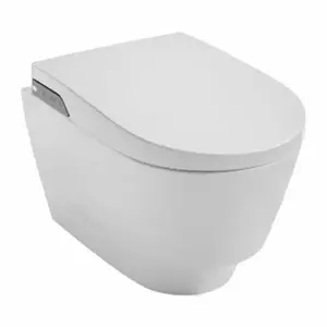 Imagine Vas WC suspendat cu functie bideu Gala Innova rimless 56x39 cm alb si capac softclose
