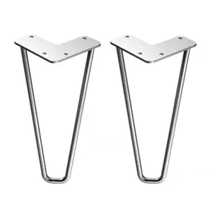 Imagine Set 2 picioare mobilier Gala Sion 27 cm crom