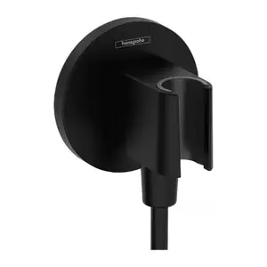 Imagine Cot iesire dus Hansgrohe Fixfit S cu suport para negru mat
