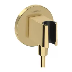 Imagine Cot iesire dus Hansgrohe Fixfit S cu suport para auriu lucios