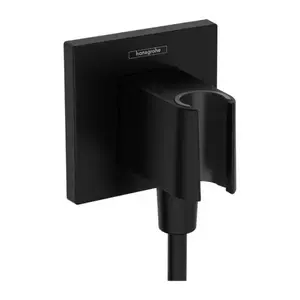 Imagine Cot iesire dus Hansgrohe Fixfit E cu suport para negru mat