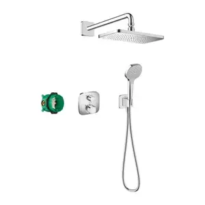 Imagine Sistem de dus incastrat Hansgrohe Croma Ecostat crom lucios
