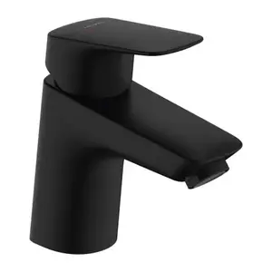 Imagine Baterie lavoar Hansgrohe Logis 100 negru mat cu ventil pop-up