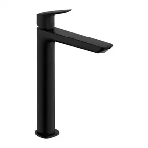 Imagine Baterie lavoar inalta Hansgrohe Logis Fine 240 negru mat cu ventil pop-up