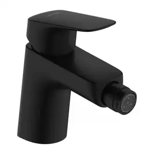 Imagine Baterie bideu Hansgrohe Logis 70 negru mat cu ventil pop-up