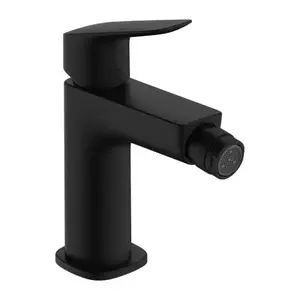 Imagine Baterie bideu Hansgrohe Logis Fine 110 negru mat cu ventil pop-up