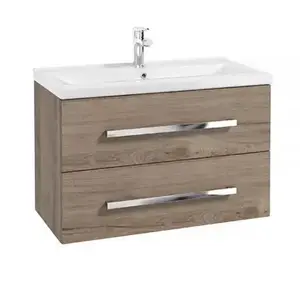 Imagine Baza lavoar suspendat Defra Granada 2 sertare 79.9x39.8 cm nuc rockford natur