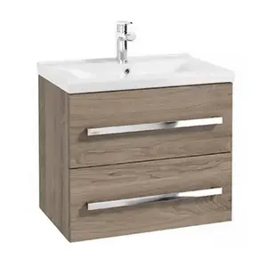 Imagine Baza lavoar suspendat Defra Granada 2 sertare 59.9x39.8 cm nuc rockford natur