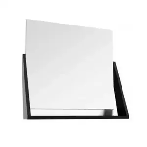 Imagine Oglinda cu etajera Defra Op-Arty alb 64.2x58.5 cm alb lucios-negru mat