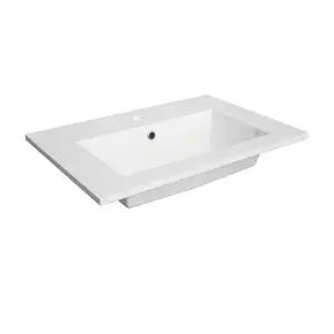 Imagine Lavoar pe mobilier Defra Flex compozit mineral 80.3x40 cm alb lucios