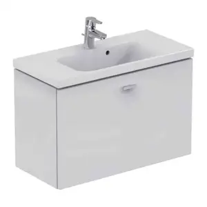 Imagine Baza lavoar suspendat Ideal Standard Connect Space 1 sertar 79x37.5 cm alb
