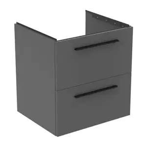 Imagine Baza lavoar suspendat Ideal Standard i.life B 2 sertare 60x50.5 cm gri cuart mat