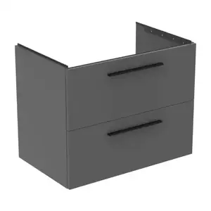 Imagine Baza lavoar suspendat Ideal Standard i.life B 2 sertare 80x50.5 cm gri cuart mat