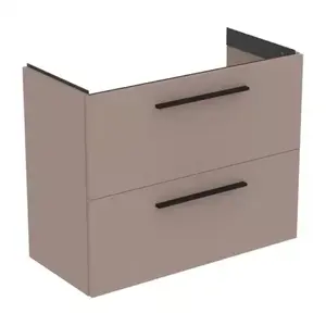 Imagine Baza lavoar suspendat Ideal Standard i.life S 2 sertare 80x37.5 cm gri bej mat