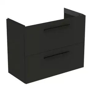Imagine Baza lavoar suspendat Ideal Standard i.life S 2 sertare 80x37.5 cm gri carbon mat