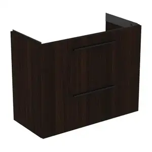 Imagine Baza lavoar suspendat Ideal Standard i.life S 2 sertare 80x37.5 cm stejar cafeniu