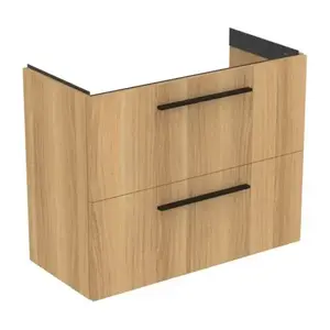 Imagine Baza lavoar suspendat Ideal Standard i.life S 2 sertare 80x37.5 cm stejar natural