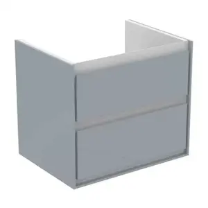 Imagine Baza lavoar suspendat Ideal Standard Connect Air 2 sertare 60x44 cm gri-alb