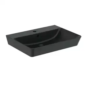 Imagine Lavoar suspendat Ideal Standard Connect Air Cube negru mat 60x46 cm