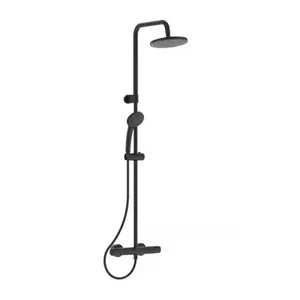 Imagine Sistem dus cu baterie termostatica Ideal Standard Flex Ceratherm T25 negru mat
