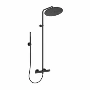 Imagine Sistem dus cu baterie Ideal Standard Ceratherm T25 negru mat termostatica