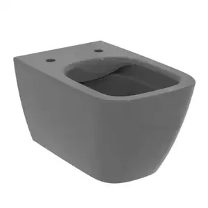 Imagine Vas WC suspendat Ideal Standard i.life B RimLS+ 54x35.5 cm gri lucios