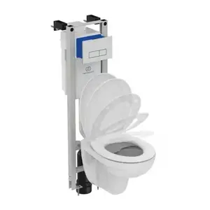 Imagine Set PROMO vas WC suspendat Ideal Standard Eurovit 52x35.5 cm cu rezervor ProSys si capac alb softclose