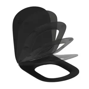 Imagine Capac WC cu inchidere lenta Ideal Standard Tesi slim negru mat