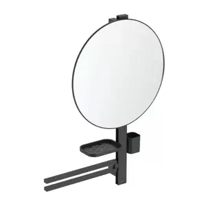 Imagine Oglinda cu etajera si bara dubla Ideal Standard Alu+ L negru mat