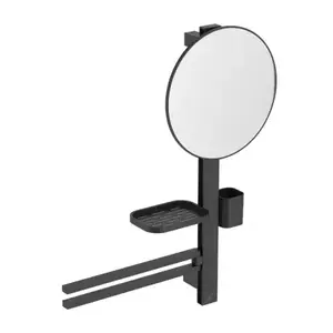 Imagine Oglinda cu etajera si bara dubla Ideal Standard Alu+ M negru mat
