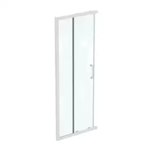 Imagine Usa cabina de dus culisanta Ideal Standard Connect 2 80x80 cm profil alb mat