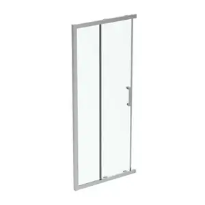 Imagine Usa cabina de dus culisanta Ideal Standard Connect 2 90x90 cm profil argintiu lucios