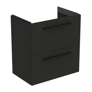 Imagine Baza lavoar suspendat Ideal Standard i.life S 2 sertare 60x37.5 cm gri carbon mat