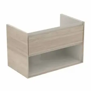 Imagine Baza lavoar suspendat Ideal Standard Connect Air 1 sertar 80x44 cm maro lemn