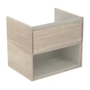 Imagine Baza lavoar suspendat Ideal Standard Connect Air 1 sertar 60x44 cm maro lemn