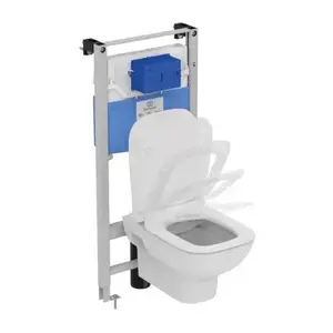 Imagine Set PROMO vas WC suspendat Ideal Standard i.life A 54x35.5 cm cu rezervor ProSys 120M si capac alb slim softclose