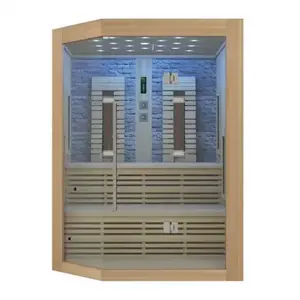 Imagine Sauna uscata cu infrarosu Sanotechnik Kiruna 4 persoane 161x141, 1x210 cm brad canadian